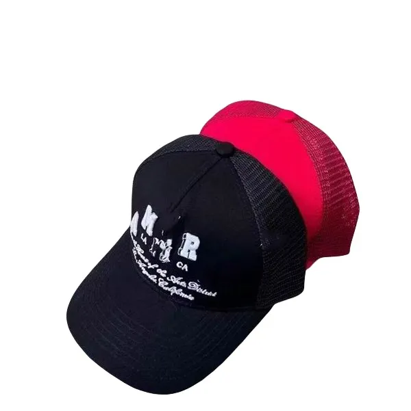 Varsity Trucker Red Black Luxury Hatts For Ball Caps en avslappnad baseball Mens Womens Hater Snapback