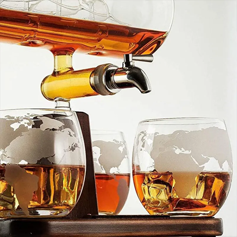 Acheter Carafe en verre Transparent pour whisky, liqueur, vin, boissons,  bouteille de spiritueux en cristal, Carafe à vin pour Bar, fête, cadeaux de  mariage