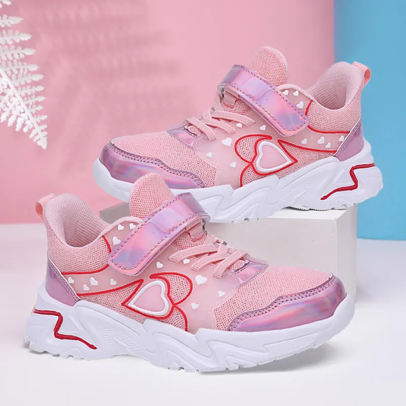 Running Shoes for Girls Cute Kids Comfortable Walking Sneakers Pink School Running Sneakers Children Girls Sport Trainers 988