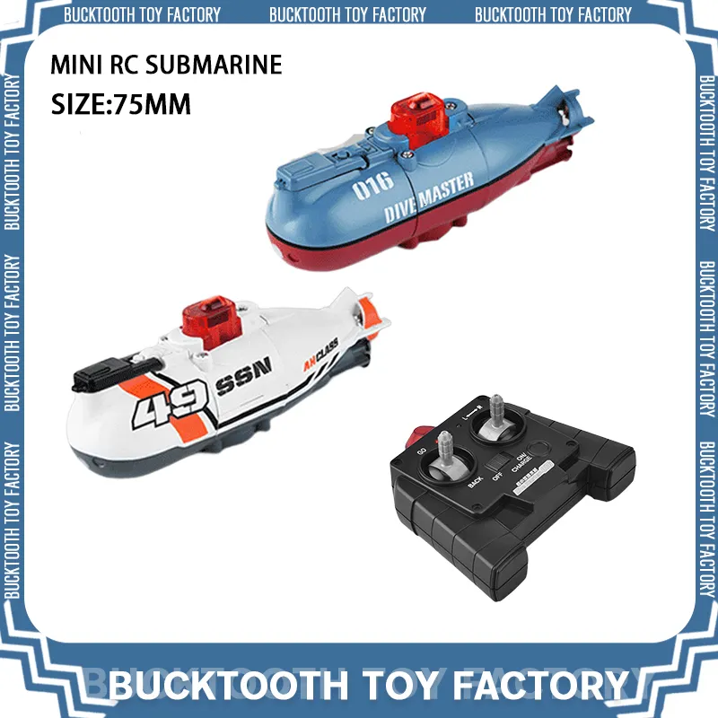 Elektriska/RC -båtar RC Mini Submarine Electric Subminiature Laddning Submarine Fish Tank Ornament Children's Water Toys Gift Super Long Battery Life 230724