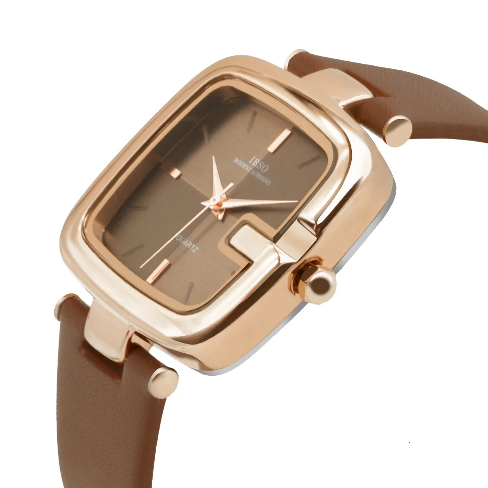 Montres femmes Mode cuir montre carrée femmes étanche affaires exquis Quartz rétro montre-bracelet dame décontracté marque fille main horloge 230725