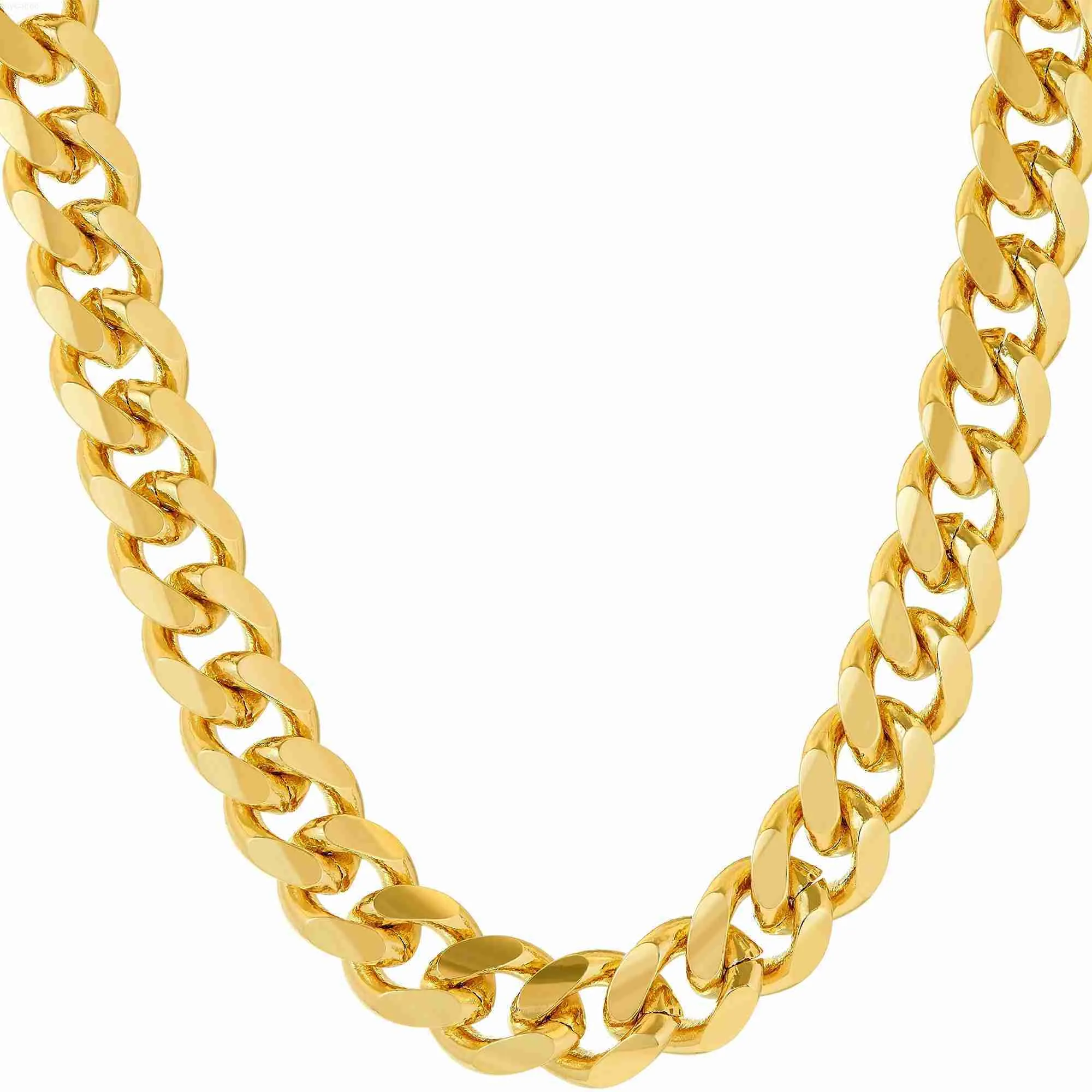 Firstmadam hiphop mode smycken grossist 18k solid guld klassiska miami män halsband kubansk länkkedja