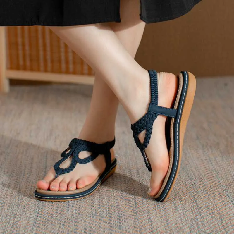 Slippers Zomer Bohemian Stijl Vrouwen Sandalen Vrouwen Slippers Casual Comfortabele Strandschoenen Vrouwen Lichtgewicht Zachte Bodem Feestschoenen L230725