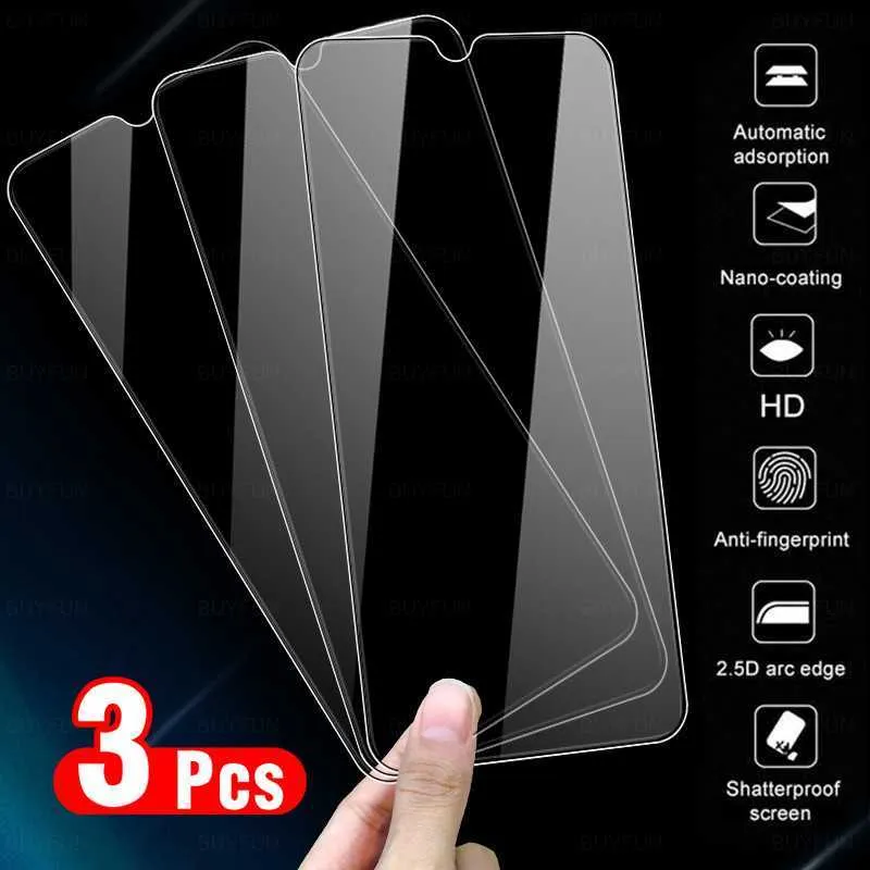 3pcs Tempered Protective Glass For Samsung Galaxy A22 A32 A52 A72 A 22 32 52 72 4G 5G 2021 Screen Protector 9D Cover Phone Film L230619