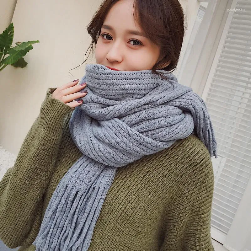 Schals Schal Damen Winter Koreanische Lange Verdickte Kaschmir Student Wolle Fransen Gestrickte Liebhaber Hals Frauen Woolen