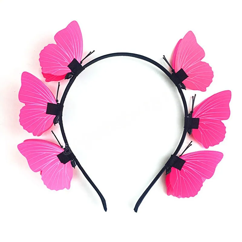 Bandeaux papillon pour femmes filles fleur cheveux accessoires coloré papillon bandeau cheveux cerceau dame mariage coiffes