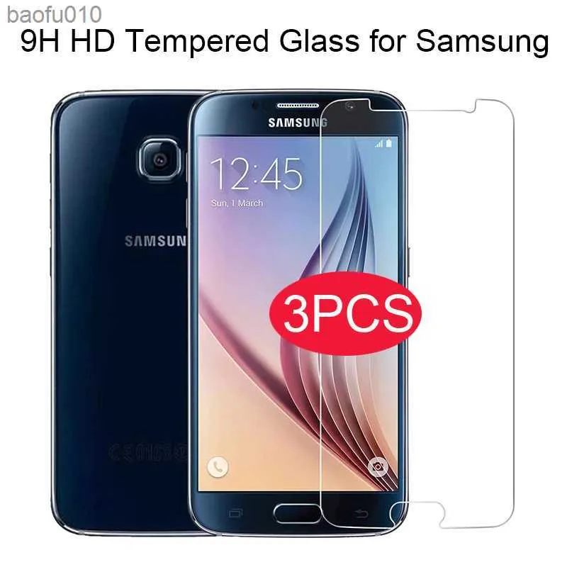 3 PCS Téléphone Protecteur D'écran En Verre Trempé pour Samsung Galaxy S6 S7 G850 G7102 Film De Protection pour Samsung Note 3 4 5 L230619