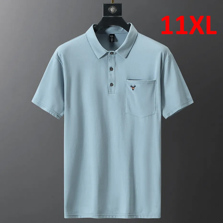 Heren Polo's Plus Size Heren Poloshirt 10XL 11XL Zomer Shirts Casual Mode Tops Heren Grote 230724