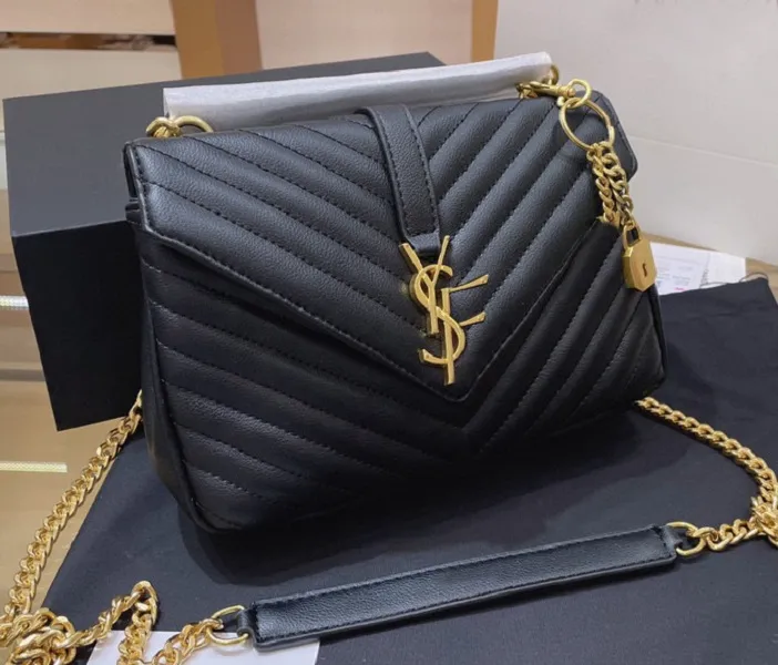 Borsa a tracolla di lusso CrossBody Borsa a tracolla da donna in pelle di alta qualità Y Moda Borsa a tracolla da donna in pelle 2024 Borsa a catena con pochette Totes con portafoglio con lucchetto con logo