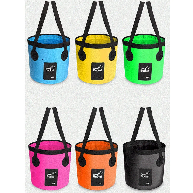 Buckets 12L 20L Portable Bucket Water Storage Bag Storage Bag Waterproof Water Bag Fishing Folding Bucket Portable Sink Mop Bucket 230724