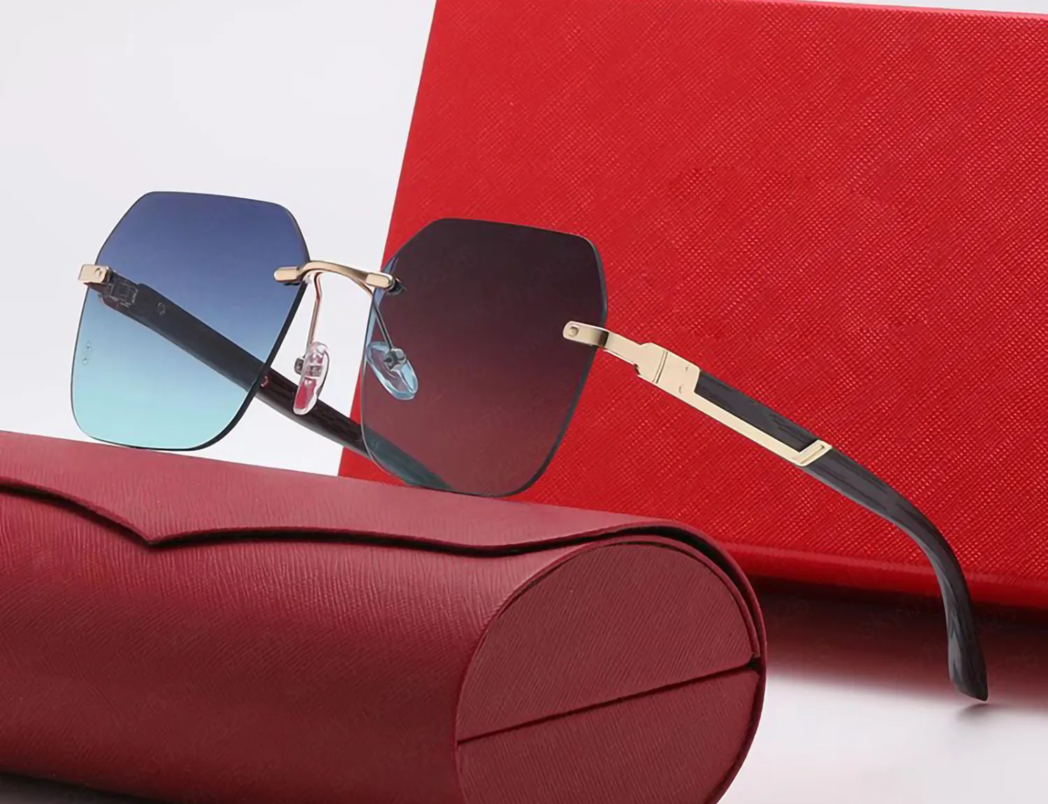 Carti Óculos de sol para homens e mulheres clássico quadrado casual luxo retangular óculos de sol multicoloridos com armação de moda atacado com caixa