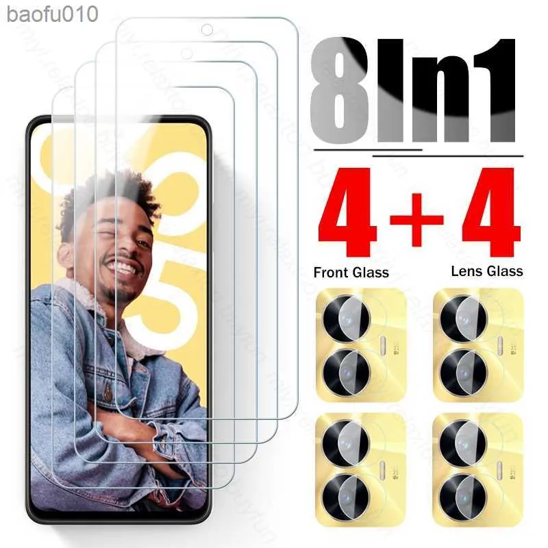 8 in 1 per Realme C55 4G Glass Camera Glass Realmec55 Realmy Realm Realmi C55 C 55 4G 6.72 "Proteggi schermo per telefono Pellicola temperata L230619