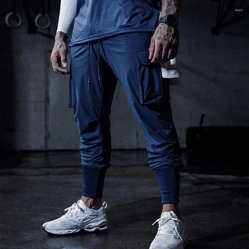 Men's Pants US SIZE Mens Gym Quick Drying Running Jogging Cargo Man Long Trousers Fitness Sweatpants Casual Sport Trackpants