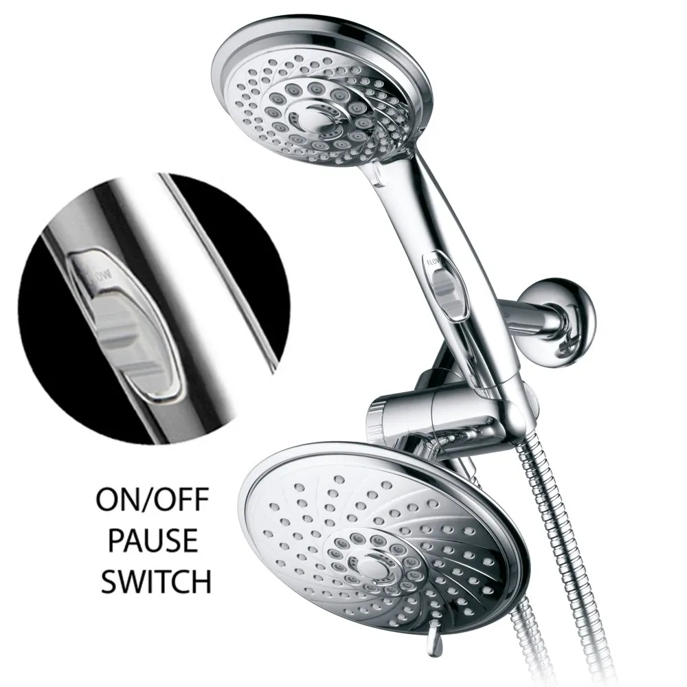 30-Setting 3-way Rainfall Shower Combo, Chrome