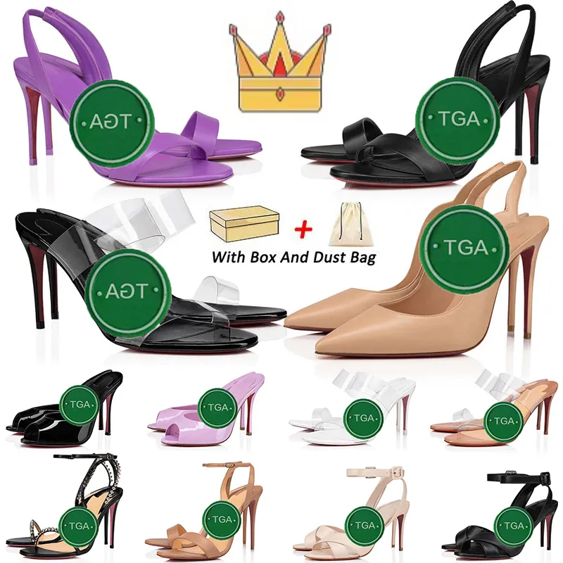 Fashion Christans Pumps High Heels Chaussures Designer Famous Mandis So Kate Stiletto Peep-Toes Pointy Slingback Talon Locage de luxe en caoutchouc