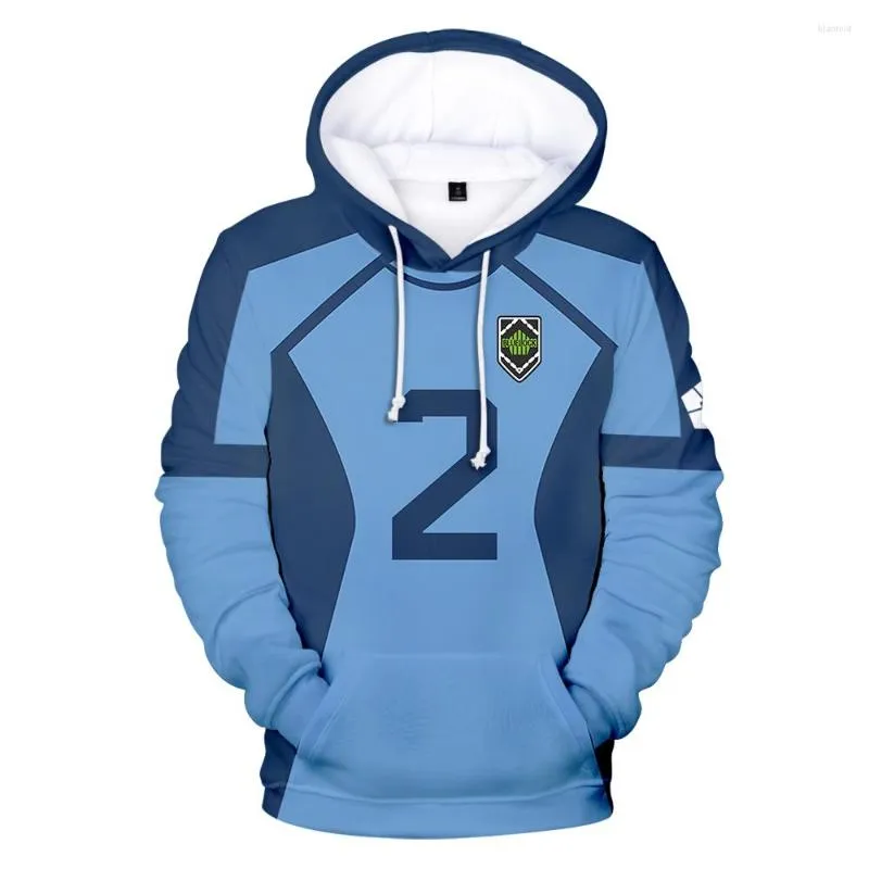 Blue Kids Borg Hoodie With Blue Chigiri Hyoma Isagi Yoichi Anime