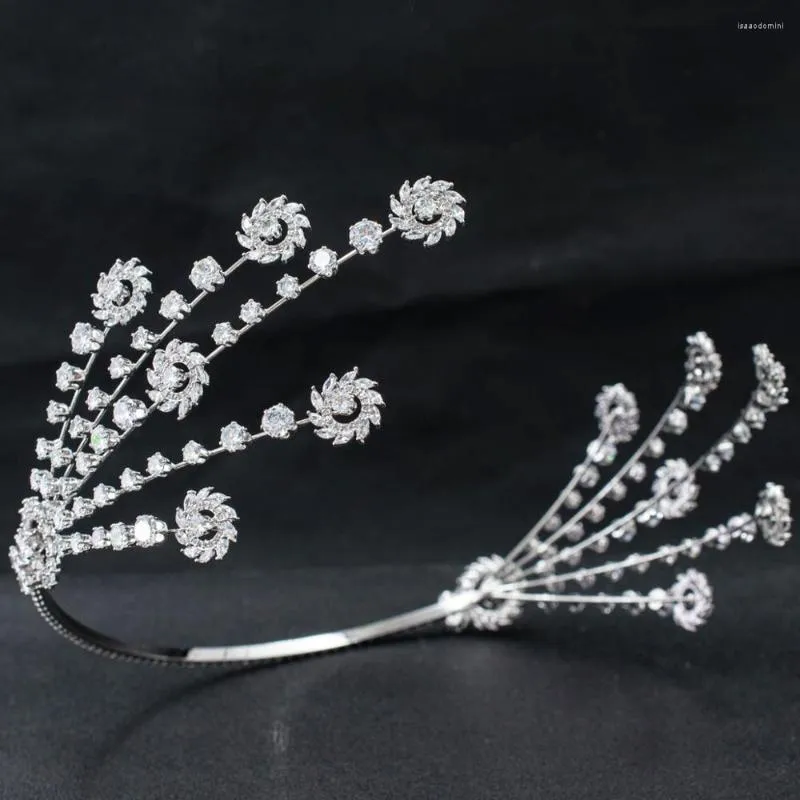 Haarspangen handgefertigt 2023 Zirkonia Braut Hochzeit weiches Stirnband Haarband Tiara Schmuck Accessoires Haarteile CHA10045