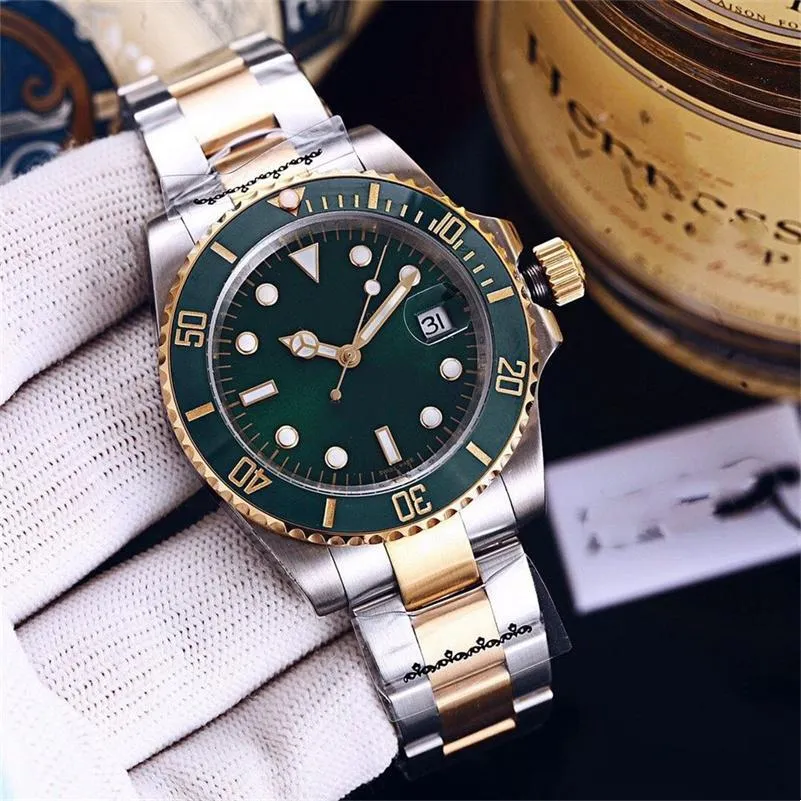 Мода Gold Watch Luxury Designer Watch высококачественные мужские дизайнерские часы автоматические механические подводные подводные лодки Движение
