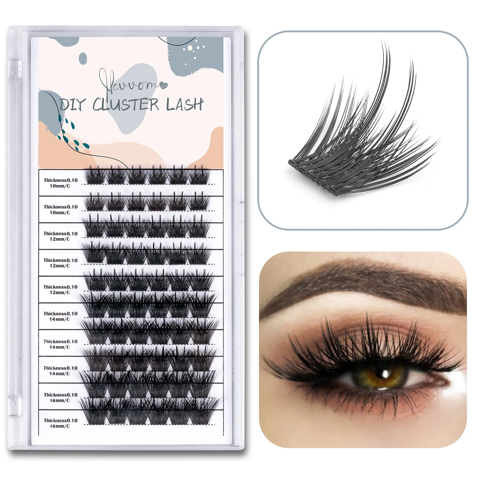 Falska ögonfransar Etvite Cluster Eyelash DIY Eyelash Extension False Eyelashes 60 Pieces C Curl blandad längd Curl Natural individuell återanvändbar 230724