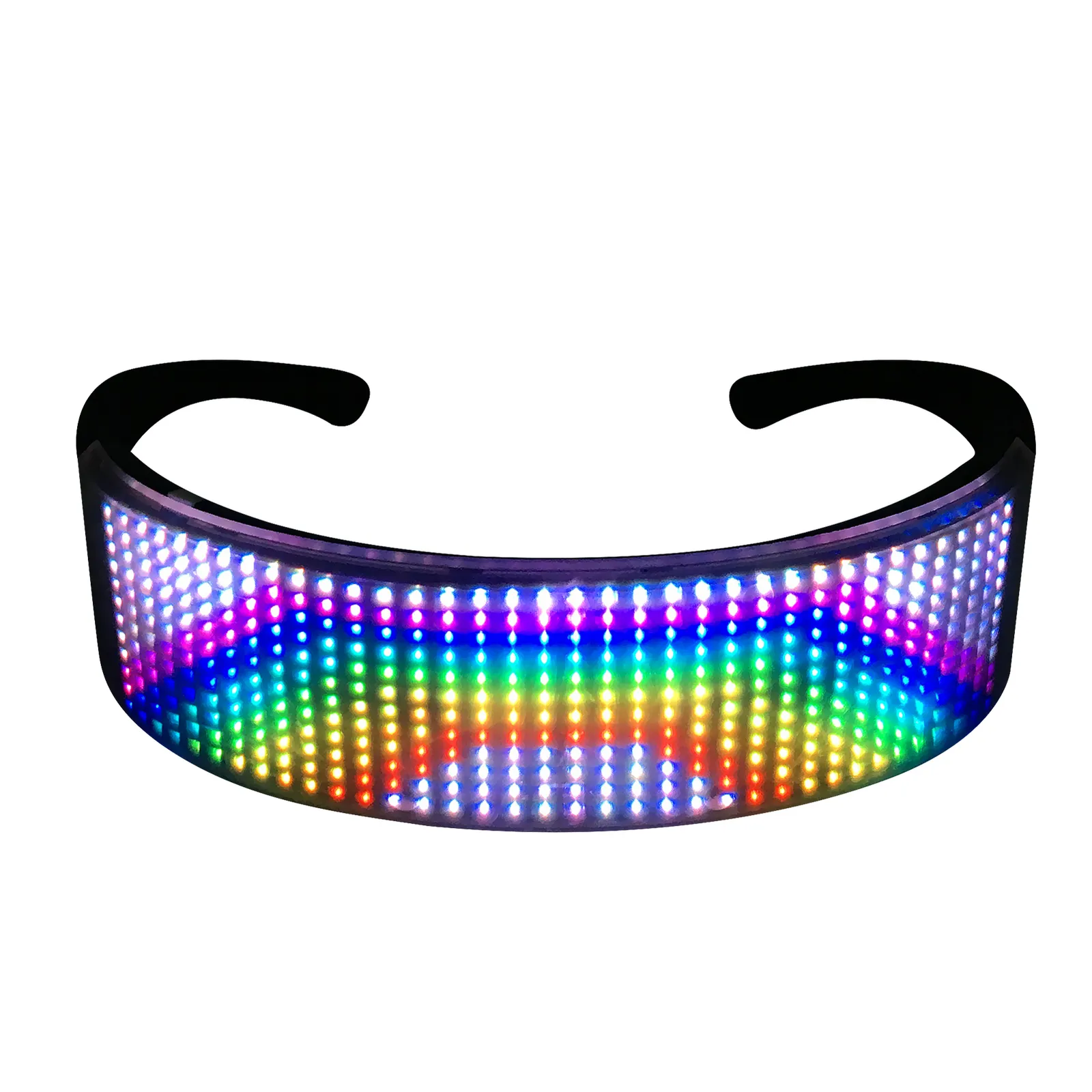LED -lätta pinnar Stylish Full Color Luminous Glasses With Birthday Party Carnival Props Magic Scrolling LED Text Message 230724