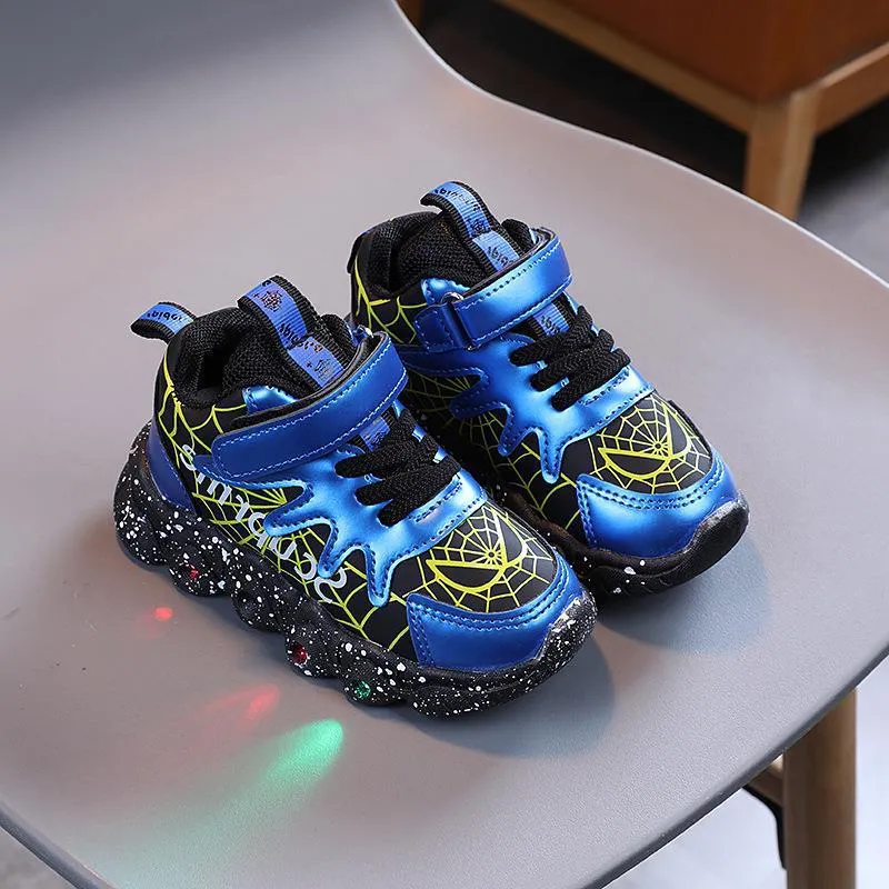 Chaussures de sport lumineuses avec lumières chaussures décontractées pour enfants chaussures de marche rétro clignotantes bébé filles garçons chaussures pour tout-petits baskets pour enfants