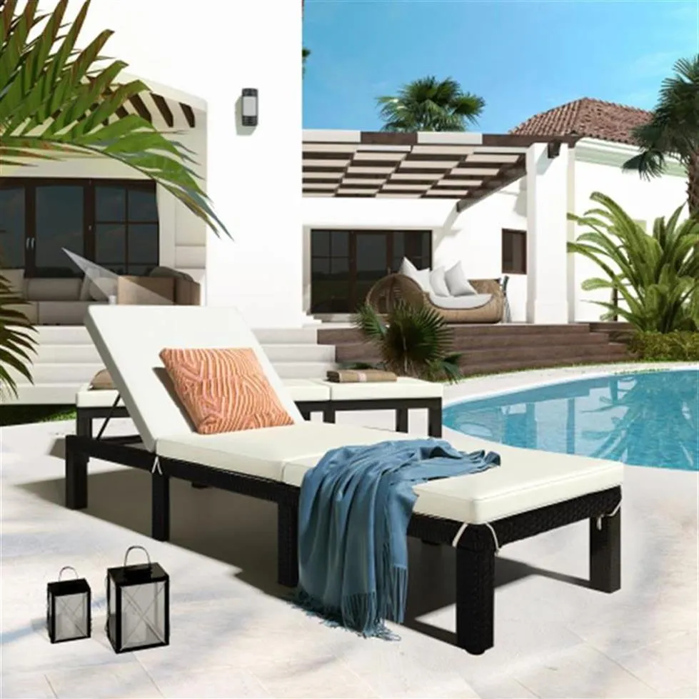 ABD stok topmax veranda tezgahları mobilya açık hava ayarlanabilir pe rattan hasır şezlon