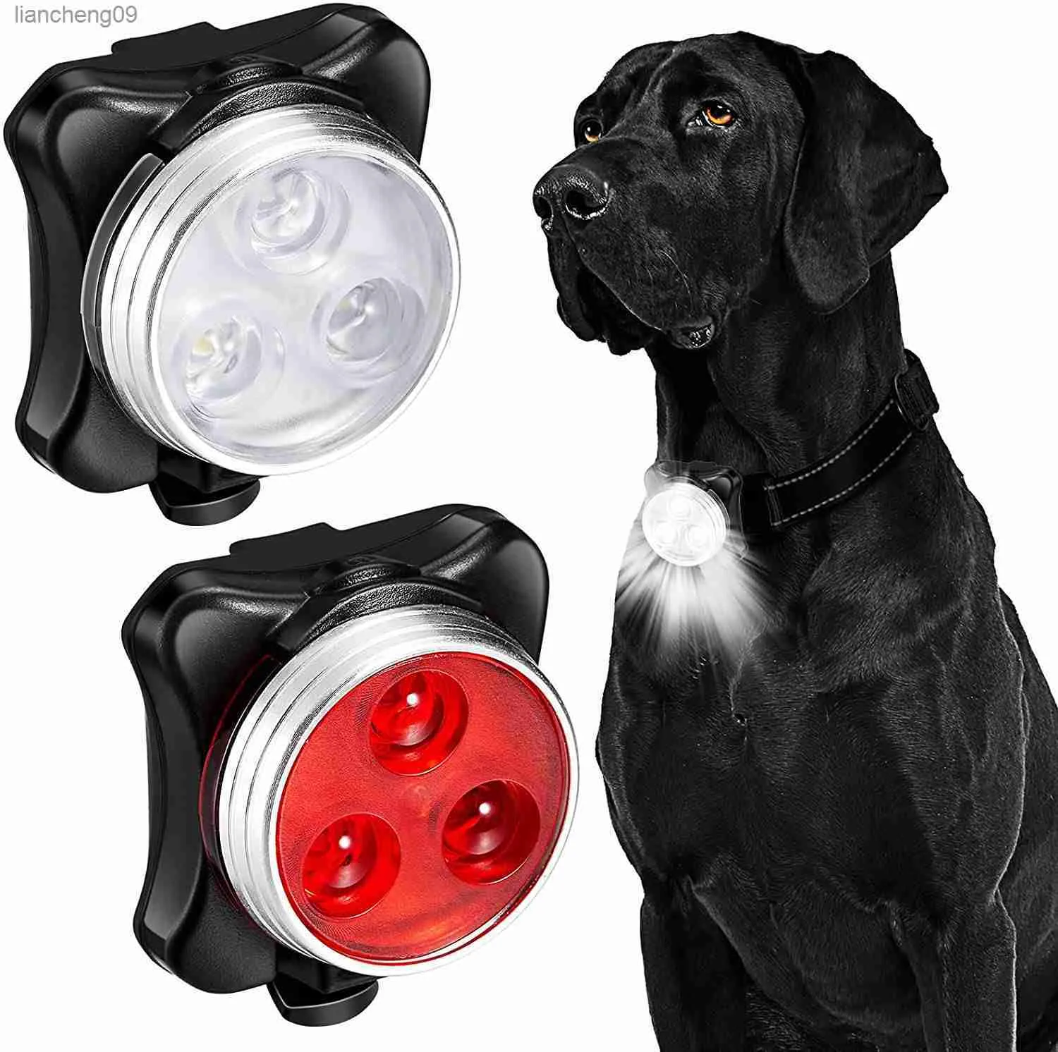 1 pieza Collar para mascota recargable luz LED para perro para anti-perdida, Mode de Mujer