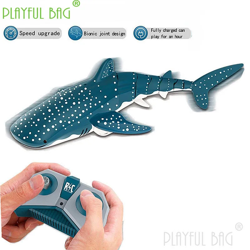 Electric/RC Animals Interactive Puzzle Simulation Remote Control Shark Long-Range Laddningsförfalskning Val Shark Children's Toy Boat Happy VD65 230724