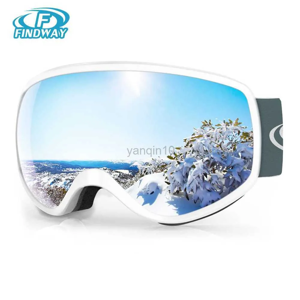 Gafas de esquí Findway, gafas de esquí para niños, protección UV antivaho ajustable para niños de 3 a 10 años, niñas, esquí, snowboard, deportes HKD230725