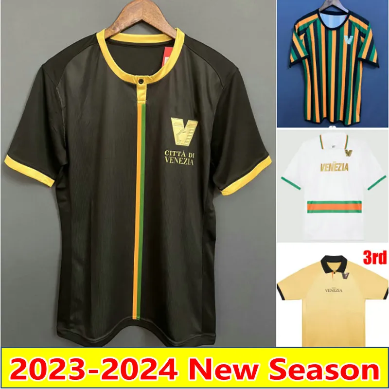 2023 Venezia FC Soccer Jerseys Aramu Kiyine Johnsen 22 22 24 Venice Home Away Tesmann Henry Cuisance Tessmann Football قمصان Okereke haps maillots de foot