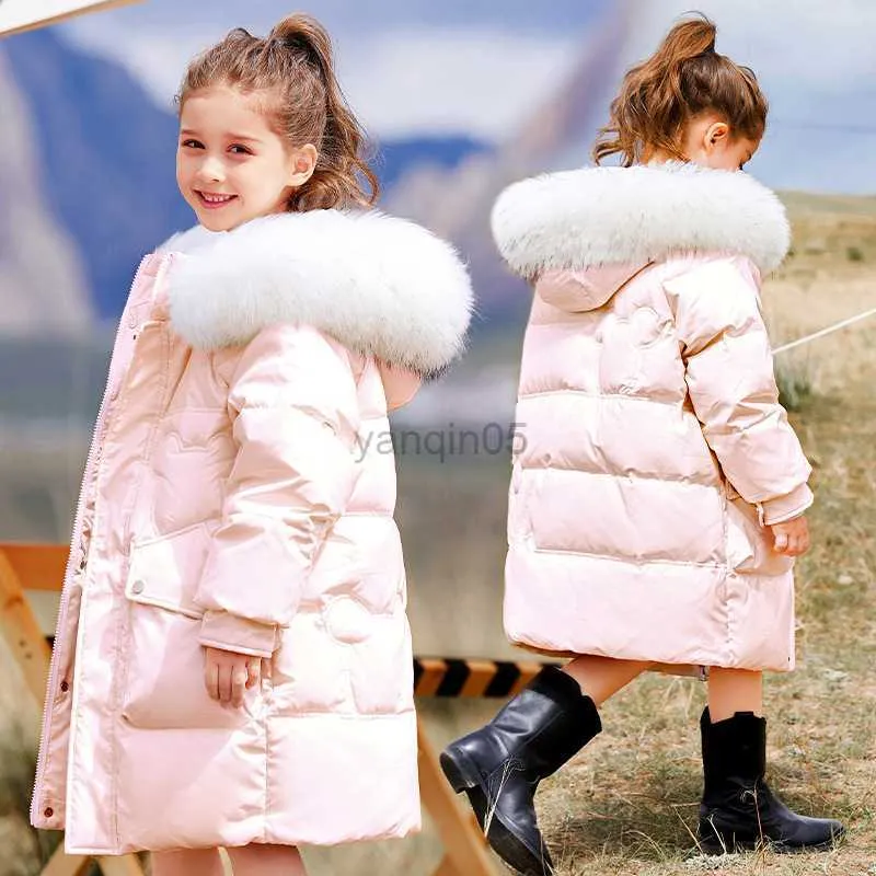 Manteau en duvet 2023 style coreen fille hiver doudoune dessin anime ours epaissir chaud long fille manteau d exterieur 5 14 ans adolescente Parka