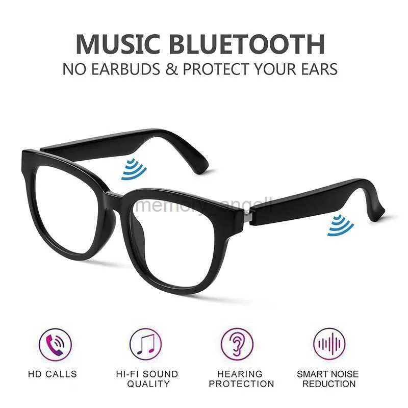Inteligentne okulary inteligentne szklanki Bluetooth Muzyczne okulary inteligentne okulary audio wodoodporne i odporne na kontrolę głosu Bluetooth 5.0 Blue Light Proof HKD230725