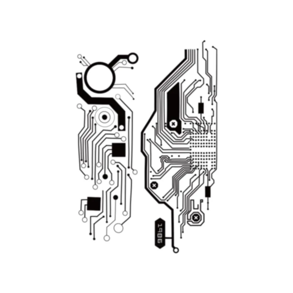 인간 회로 보드 사이버 펑크 로봇 주스 문신 스티커 조수 쿨 뜨거운 여자 Y2K 가짜 문신 방수 지속적인 임시 문신