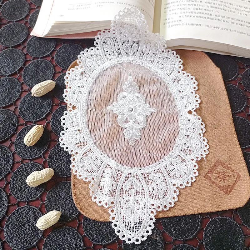 Table Mats Lace Tablecloth Oval Cotton Crochet Placemat Cup Mug Tea Coffee Kitchen Dining Place Mat Doily Wedding Glass Pad