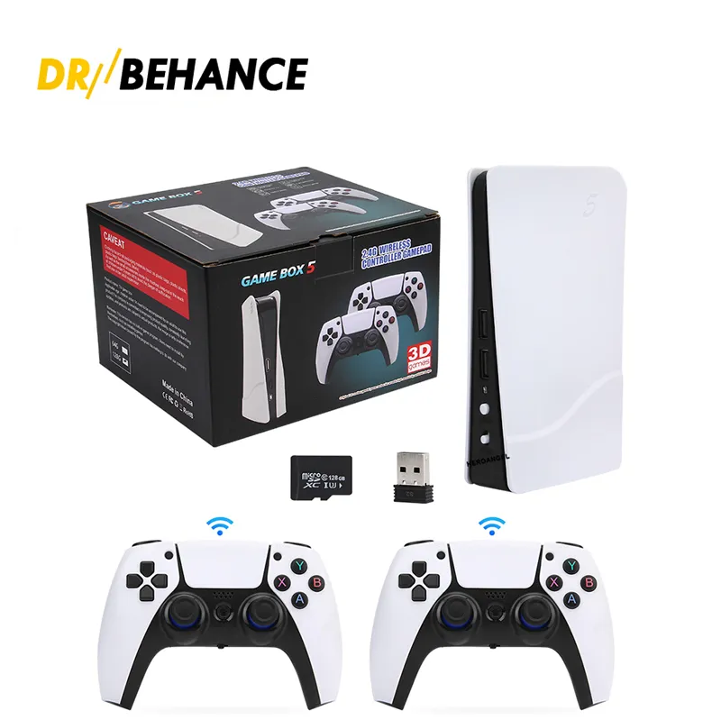 GB5-P5 PLUS Retro Video Game Console 4K Output Games Emuelec 4.3 System 2.4G Wireless Controllers For PS1/GB/N64 Simulator Games