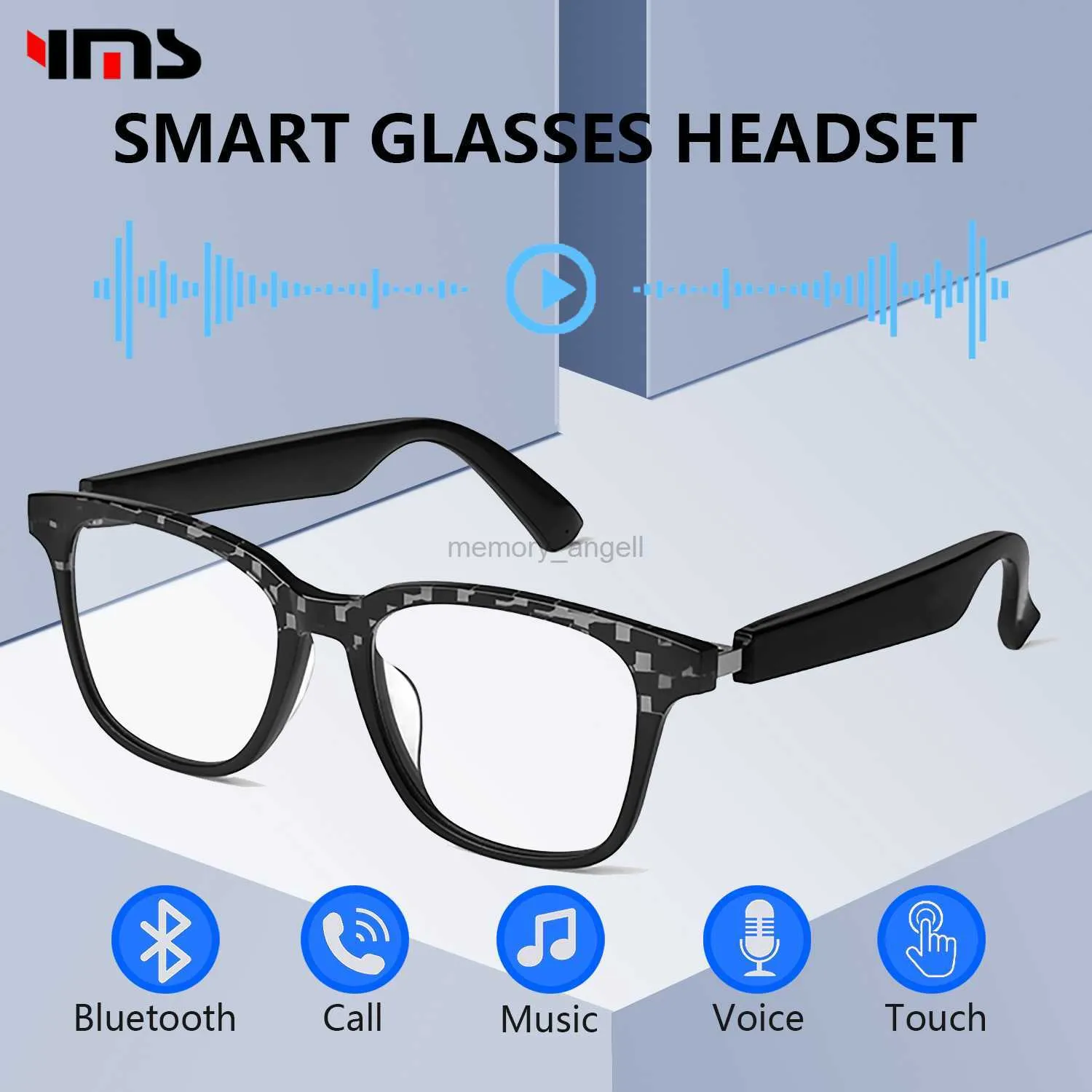 Lunettes intelligentes Lunettes intelligentes Sans fil Bluetooth Lunettes Hommes Femmes Mode Appel Anti-Blue Light Musique Casque Lunettes pour IOS Android Xiaomi HKD230725