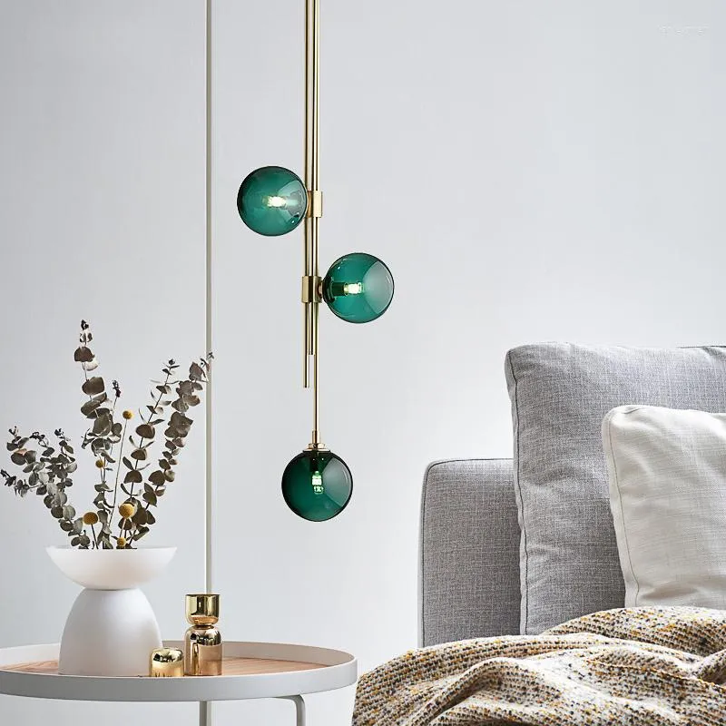 Taklampor Enkla och fashionabla sovrumsljus kreativa sängar vardagsrum trappa dekorativ vägg g9 glödlampa glasmolekyl