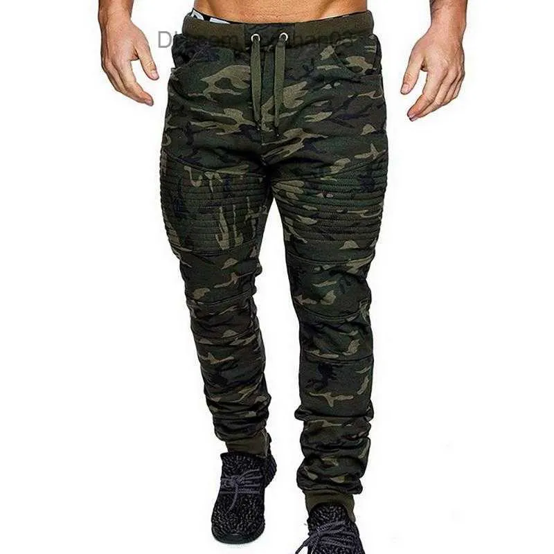 Herenbroek Herenbroek 2021 Mens Winter Warm Trekkoord Sluiting Slim Fit Camo Jogger Gym Atletische Joggingbroek Sport Harem Joggers Z230726