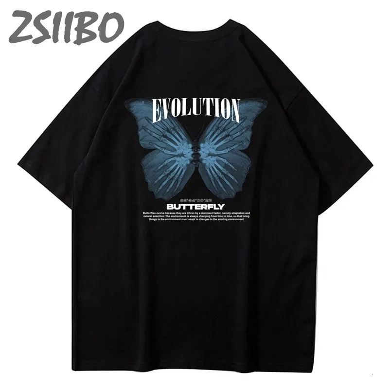 Men's T-Shirts Y2K Butterfly Men's and Women's T-shirts Street Apparel Harajuku Short Sleeve T-shirt Cotton Harajuku T-shirt Loose Hip Hop Top 230724