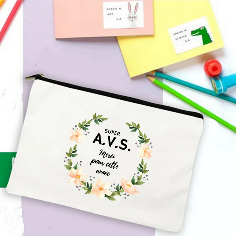 Tack Super AVS Tryckt med stor kapacitet Pencil Case School Stationery levererar förvaringspåsar Travel Makeup Wash AVS present