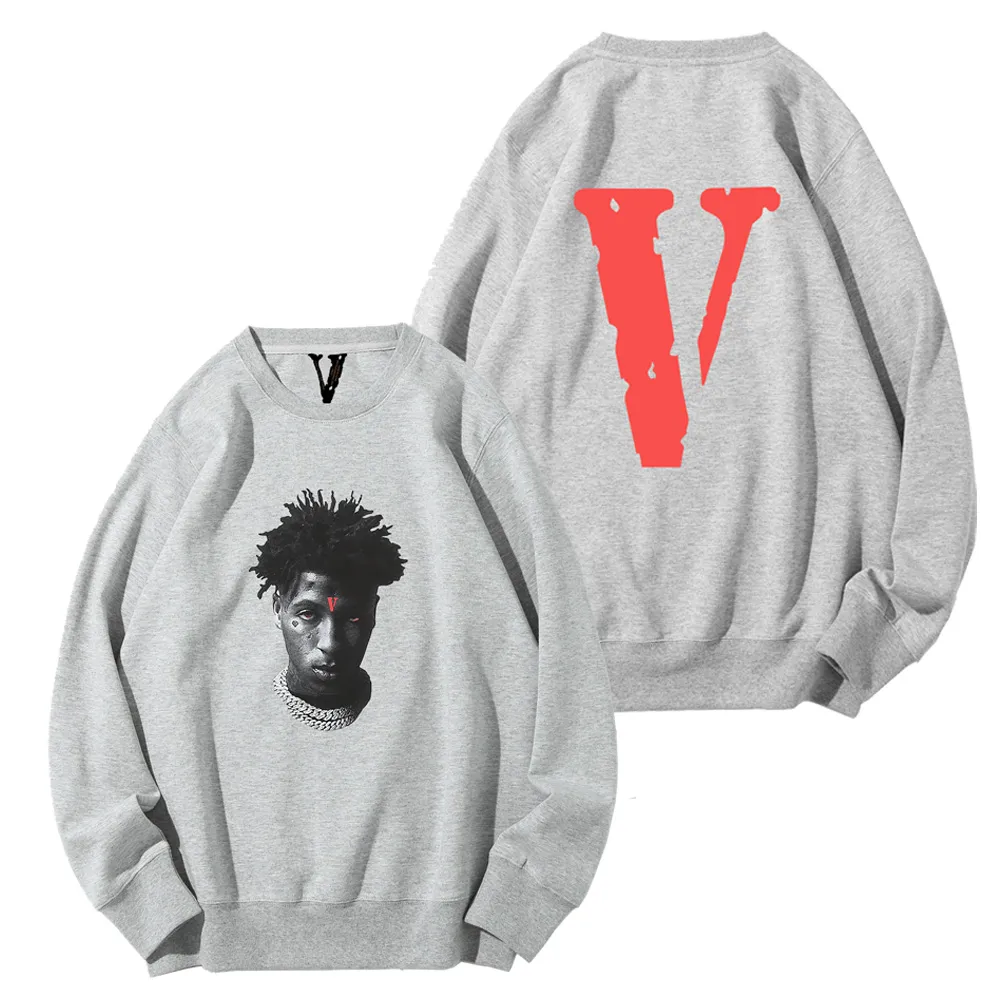 VLONE Felpe con cappuccio da uomo Felpe con cappuccio inverno Casual Allentato VLONE Lettera Felpa in cotone Hip Hop unisex Cappuccio Pullpver Maglione VL107