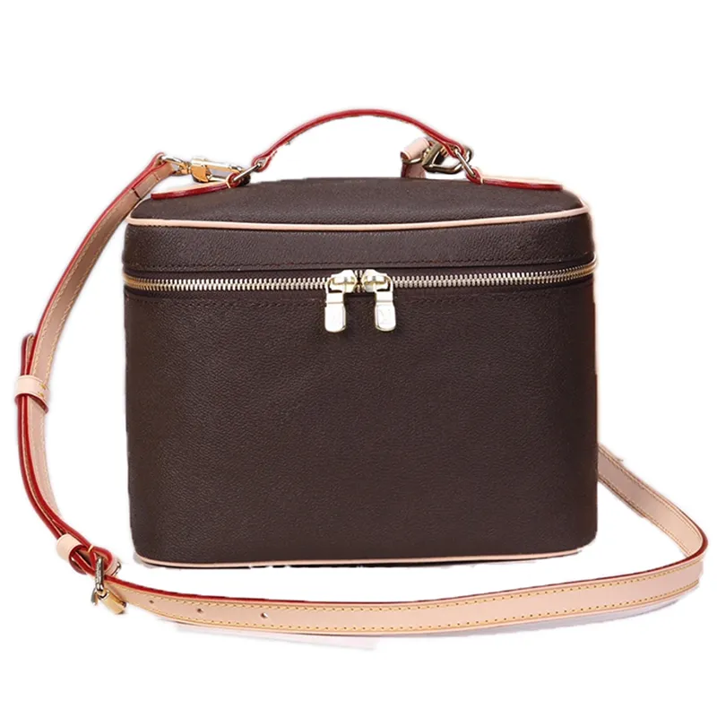 7A Damestoilettassen Make-up cosmetische tas Schoudertas Mooie BB Designer Leer Dubbele Rits Oversized Crossbody Tas Mode Clutch 42265 24cm L179