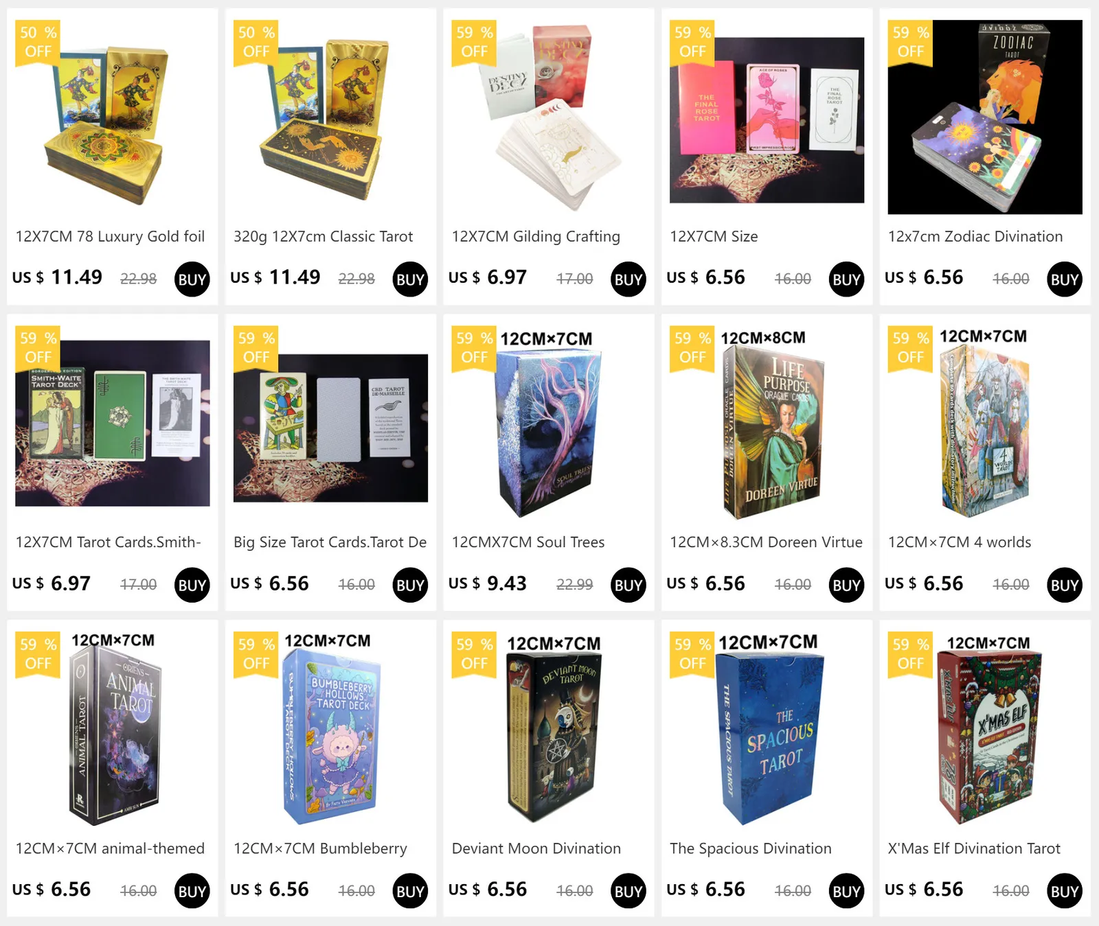 ✓ DHgate 타로 카드 가이드 북 데크 : 러시아 라이더 와이트 에디션 점, 운명 및 파티 게임 | 오늘 특별 할인