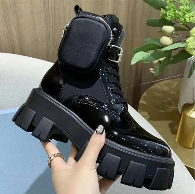 ROIS Martin Boots Women Ongle Leather Leather Military Combat Model