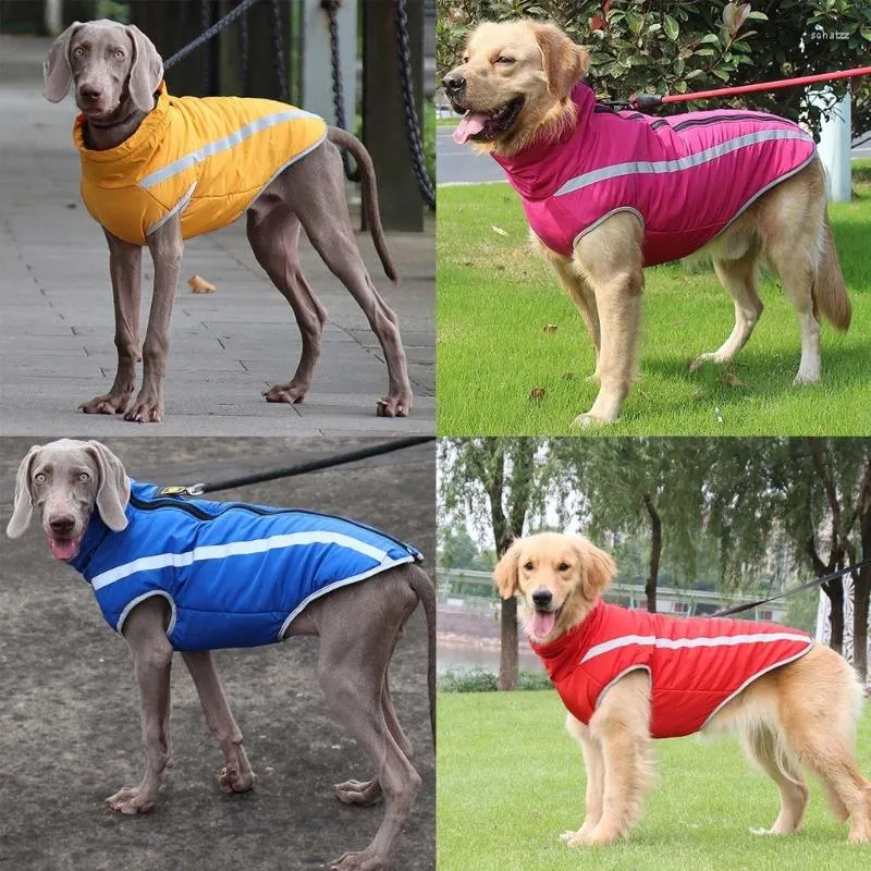 Dog Apparel Dogs Clothes Winter Reflective Vest Bodysuits 2-Leg Step In Raincoats Pet Outfit Puppy Po Props B03E