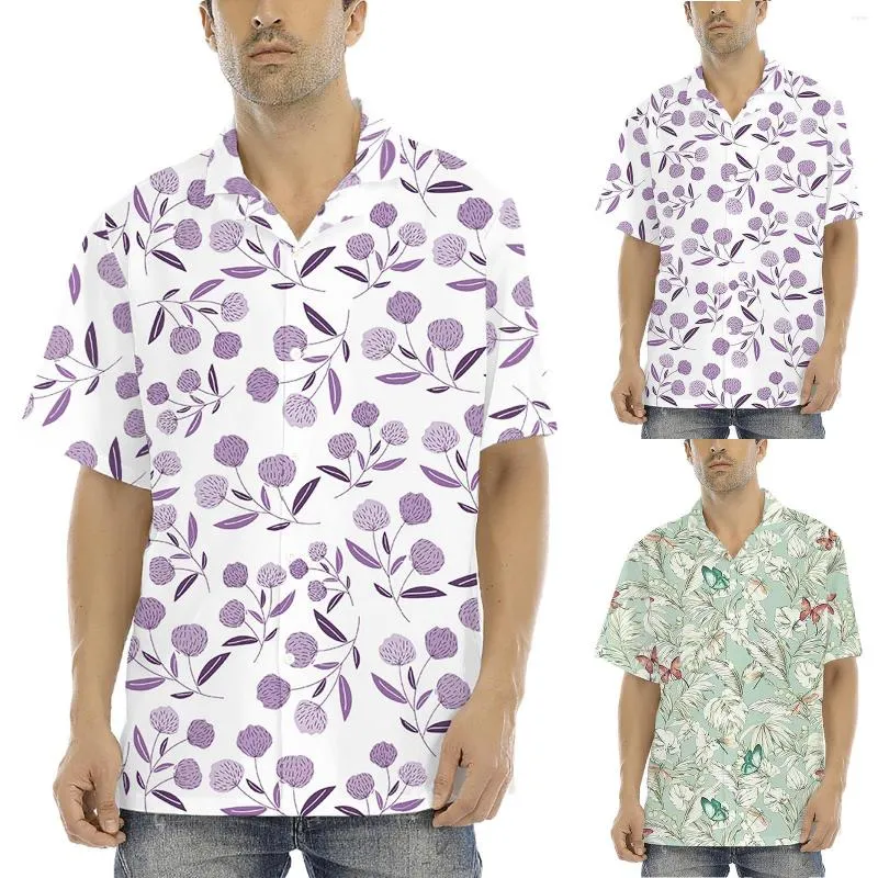 Erkeklerin Trailtsits Nefes Alabilir Kolu Özel Logo Gömlekleri Setler Kısa Gündelik Düğme Down Plaj Çiçek Katmanlama Erkekler İçin Uzun