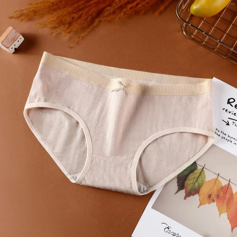 Womens Panties Cotton Underwear Skin Friendly M XL Soft Seamless Underpants  Bow Panty Solid Color Traceless Lingerie Women From 7,54 €