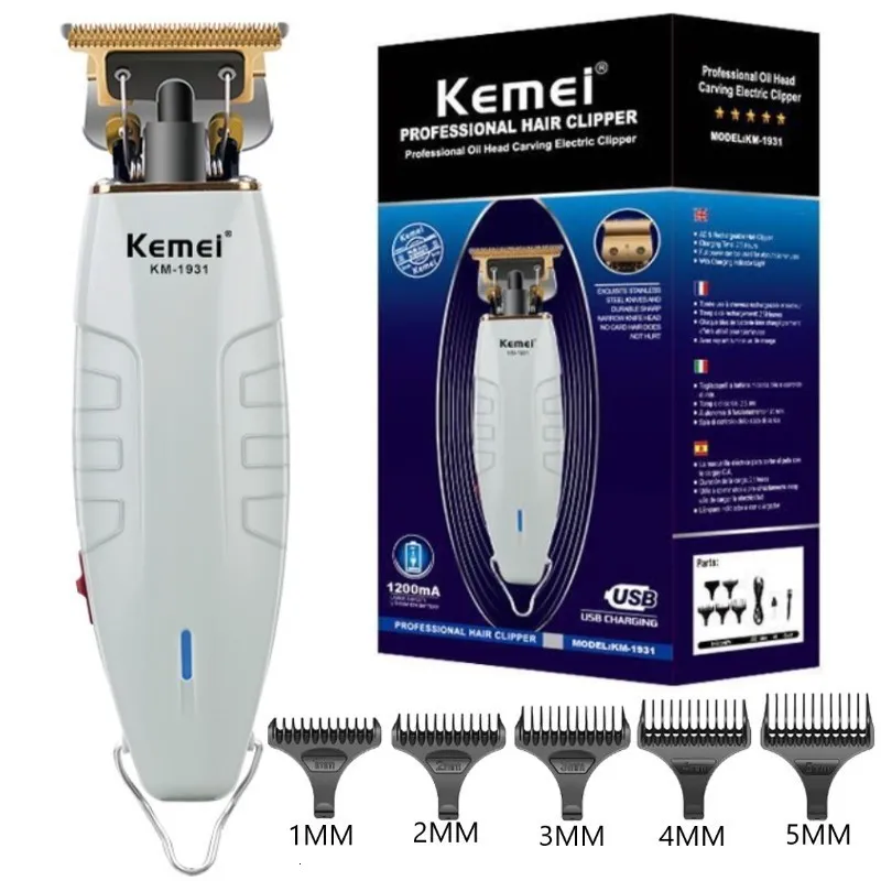 Haarschneider Kemei KM-1931 Professioneller Friseur Herrenfriseur Retro Buddha Schnurloser Kanten-Elektrofriseur 230724