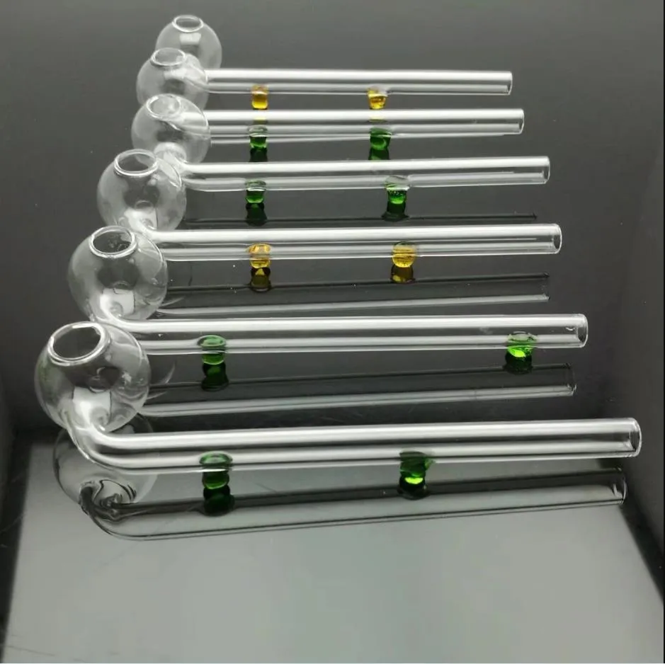 Tubos de vidrio Cachimba soplada para fumar Fabricación Bongs soplados a mano Olla curva de vidrio de doble fulcro de colores