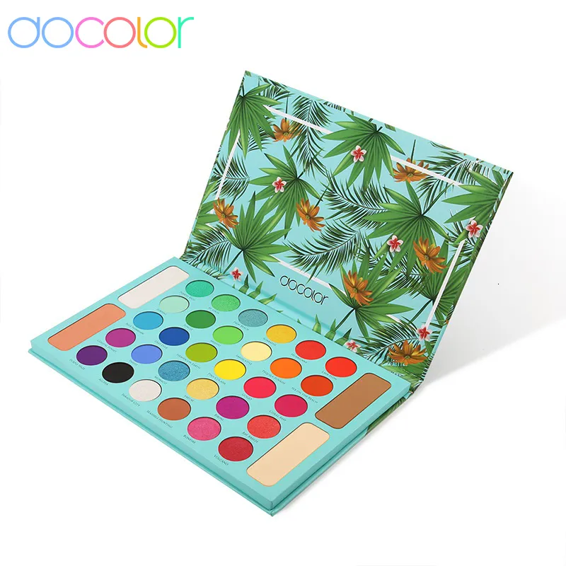 Ombretto Docolor 34 colori Palette di ombretti Tropical Shadows Pallet Glitter Highlighter Shimmer Make Up Pigment Matte Eye Shadow Pallete 230724